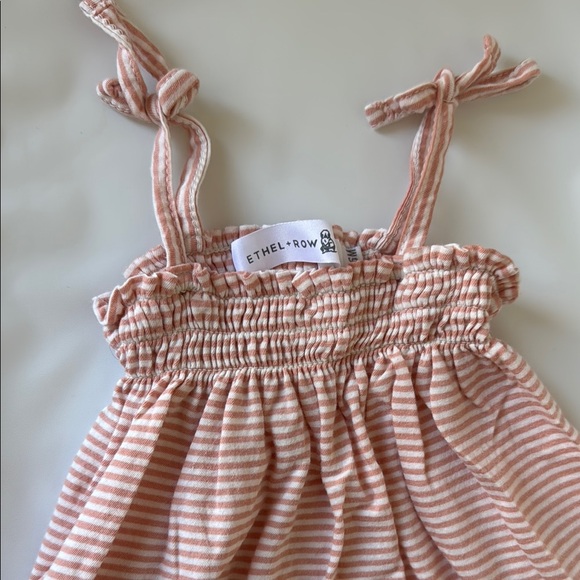 Ethel + Row Striped Pink baby girl Dress - size 3-6M - Picture 2 of 6